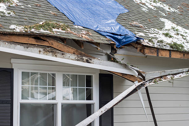 Hail damage to asphalt shingles